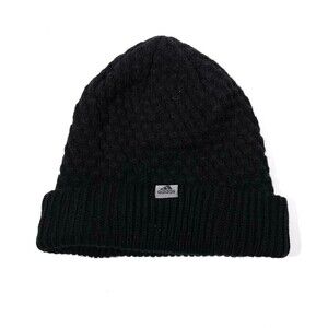 Adidas Black Textured Knit Warm Ribbed Beanie 90s Skate Streetwear y2k